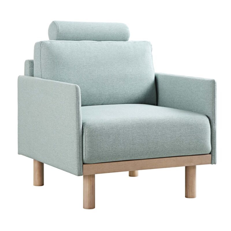 Timber Sage Green Fabric Armchair - Image 7