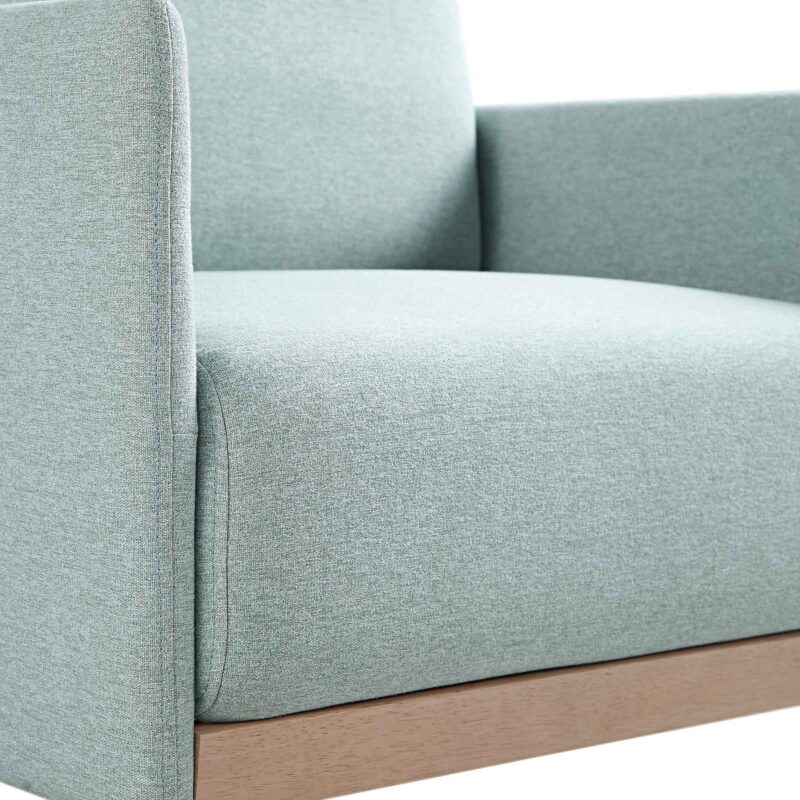 Timber Sage Green Fabric Armchair - Image 12