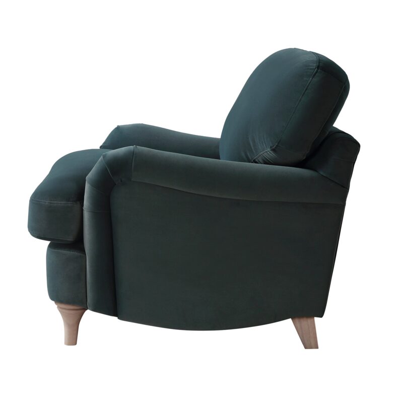 Daphnis Aegean Blue Velvet Sofa, 1-Seater - Image 7