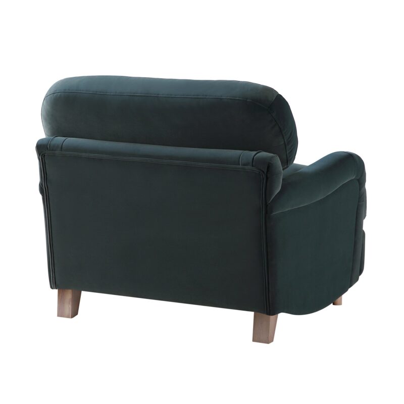 Daphnis Aegean Blue Velvet Sofa, 1-Seater - Image 8