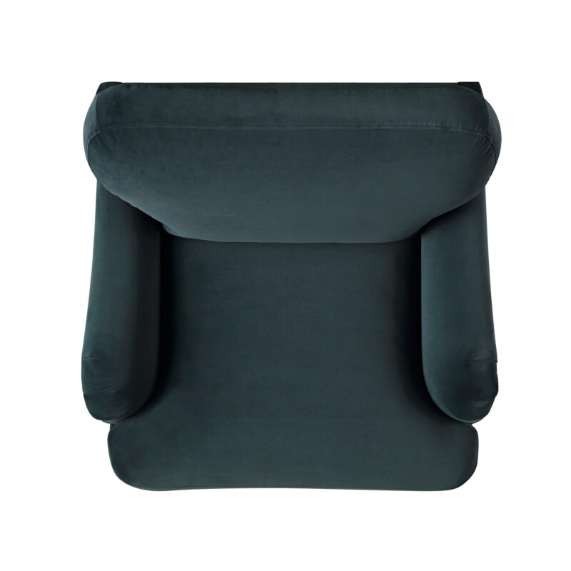 Daphnis Aegean Blue Velvet Sofa, 1-Seater - Image 9
