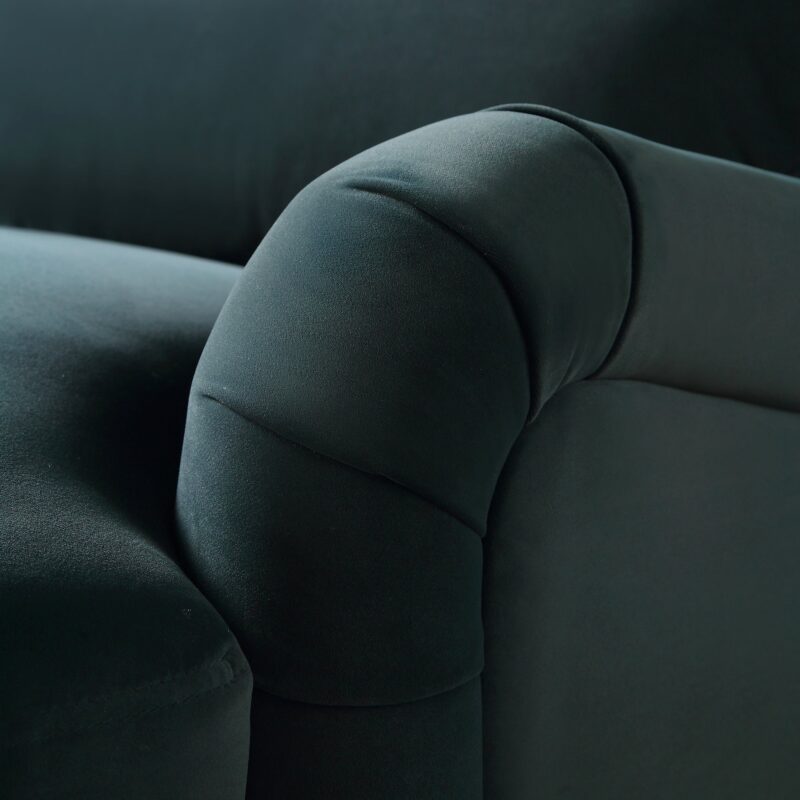 Daphnis Aegean Blue Velvet Sofa, 1-Seater - Image 10