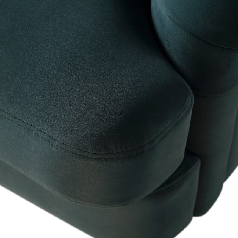 Daphnis Aegean Blue Velvet Sofa, 1-Seater - Image 13