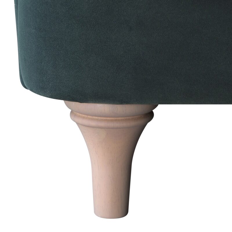 Daphnis Aegean Blue Velvet Sofa, 1-Seater - Image 14