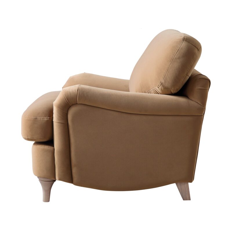 Daphnis Camel Velvet Sofa, 1-Seater - Image 9