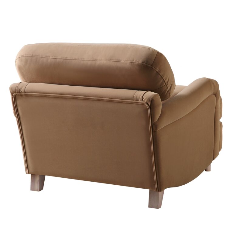 Daphnis Camel Velvet Sofa, 1-Seater - Image 10