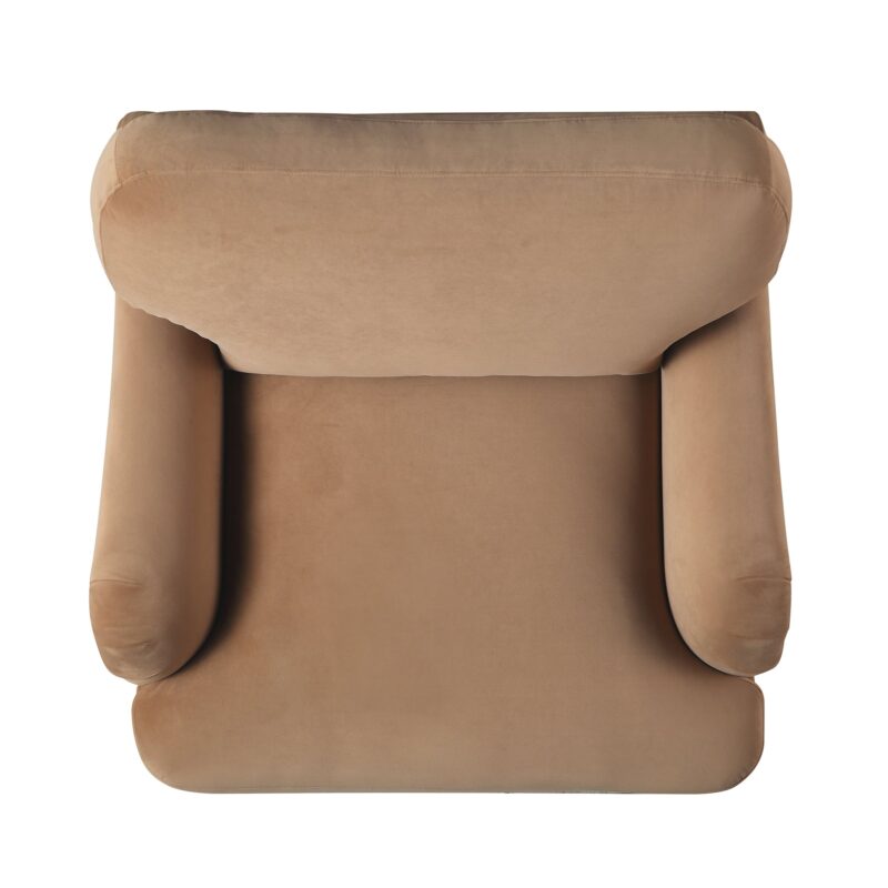 Daphnis Camel Velvet Sofa, 1-Seater - Image 11
