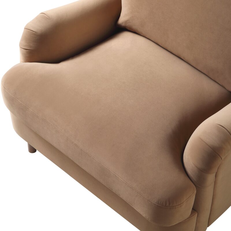 Daphnis Camel Velvet Sofa, 1-Seater - Image 13
