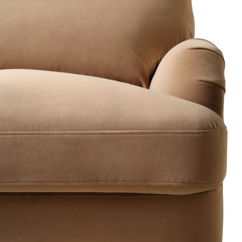 Daphnis Camel Velvet Sofa, 1-Seater - Image 14