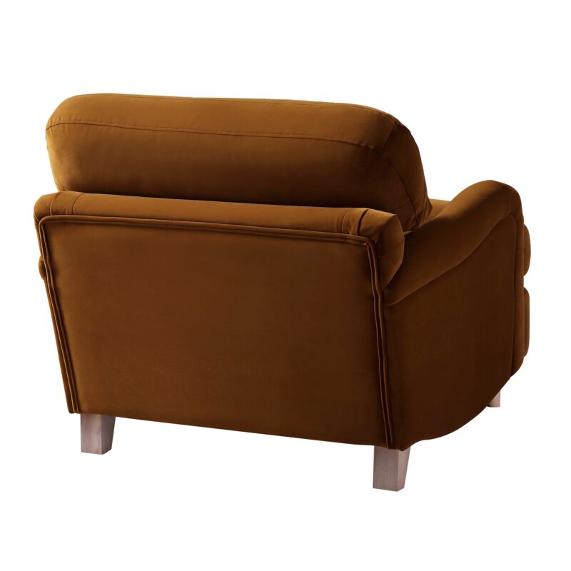Daphnis Cinnamon Velvet Sofa, 1-Seater - Image 8
