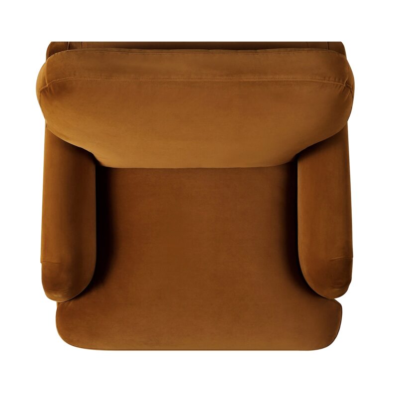 Daphnis Cinnamon Velvet Sofa, 1-Seater - Image 9