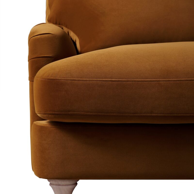 Daphnis Cinnamon Velvet Sofa, 1-Seater - Image 10