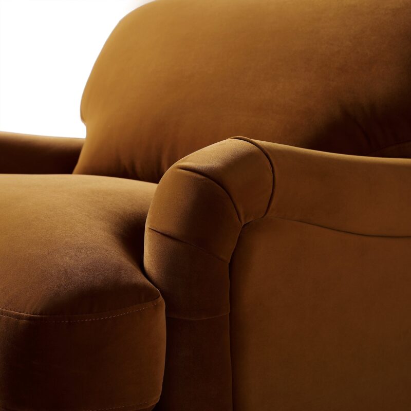 Daphnis Cinnamon Velvet Sofa, 1-Seater - Image 12