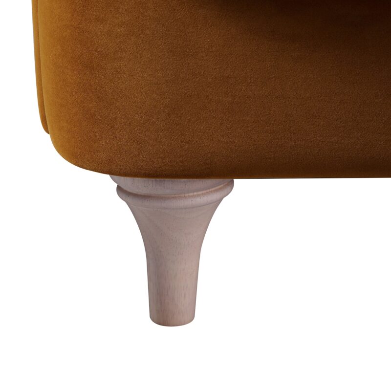 Daphnis Cinnamon Velvet Sofa, 1-Seater - Image 13