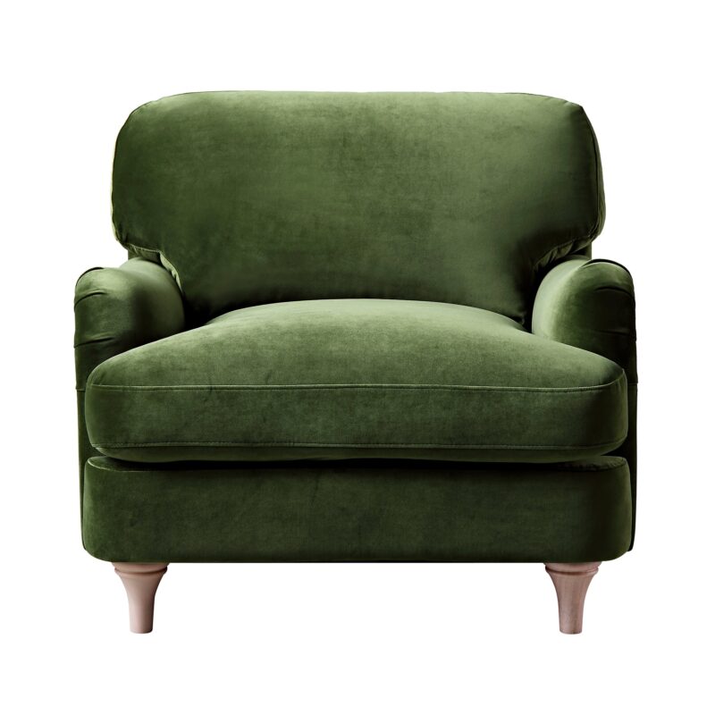 Daphnis Fern Green Velvet Sofa, 1-Seater - Image 6