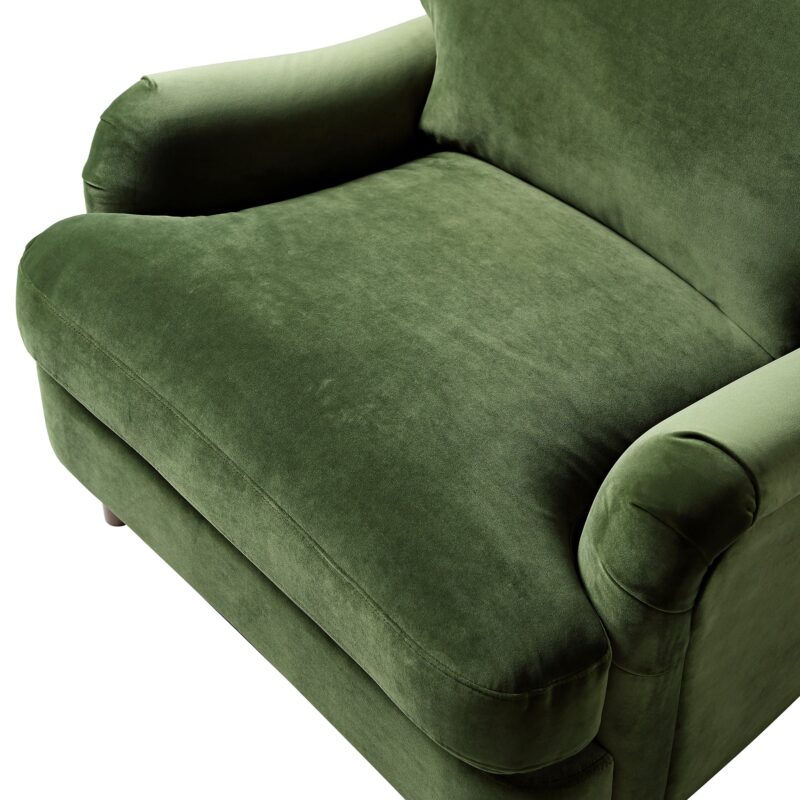 Daphnis Fern Green Velvet Sofa, 1-Seater - Image 12