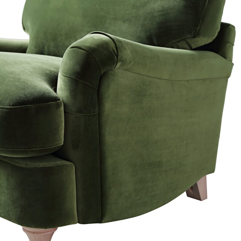 Daphnis Fern Green Velvet Sofa, 1-Seater - Image 13
