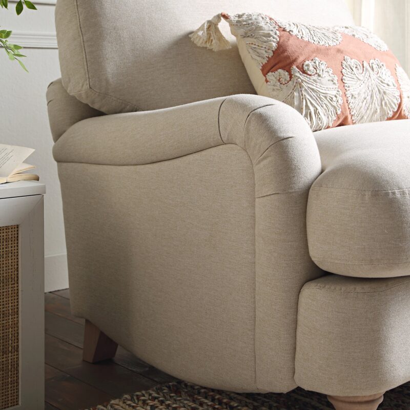 Daphnis Oatmeal Fabric Sofa, 1-Seater - Image 4