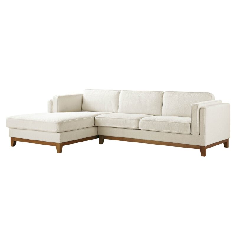Dipley Beige Boucle Fabric Sofa, Grande Chaise Sofa Left Hand Facing - Image 6