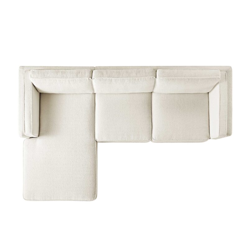 Dipley Beige Boucle Fabric Sofa, Grande Chaise Sofa Left Hand Facing - Image 9