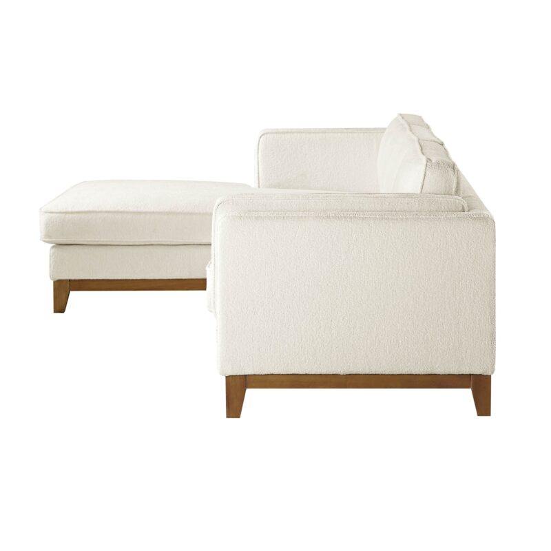 Dipley Beige Boucle Fabric Sofa, Grande Chaise Sofa Left Hand Facing - Image 10