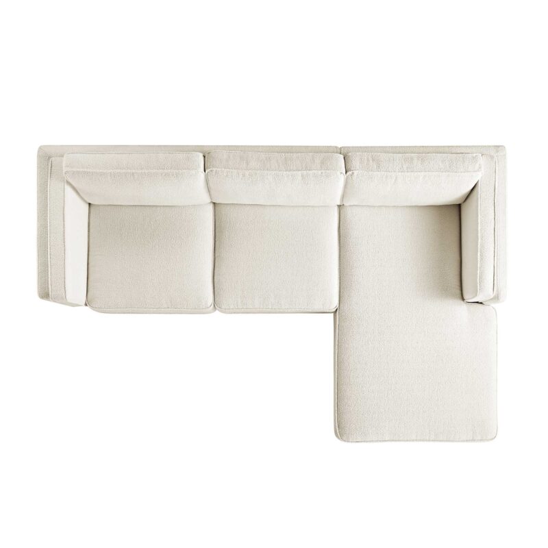 Dipley Beige Boucle Fabric Sofa, Grande Chaise Sofa Right Hand Facing - Image 9
