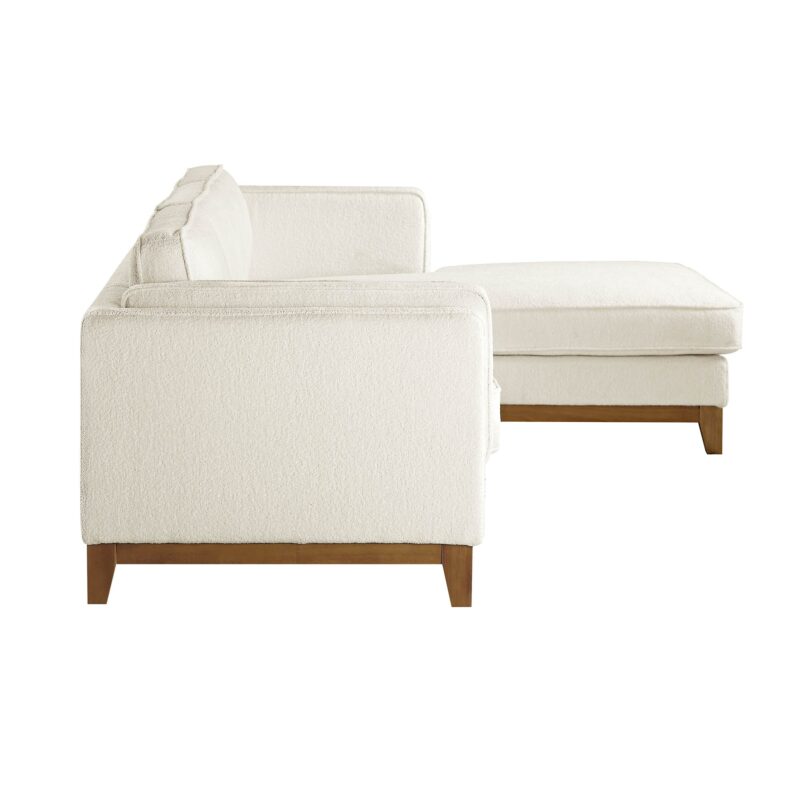 Dipley Beige Boucle Fabric Sofa, Grande Chaise Sofa Right Hand Facing - Image 10