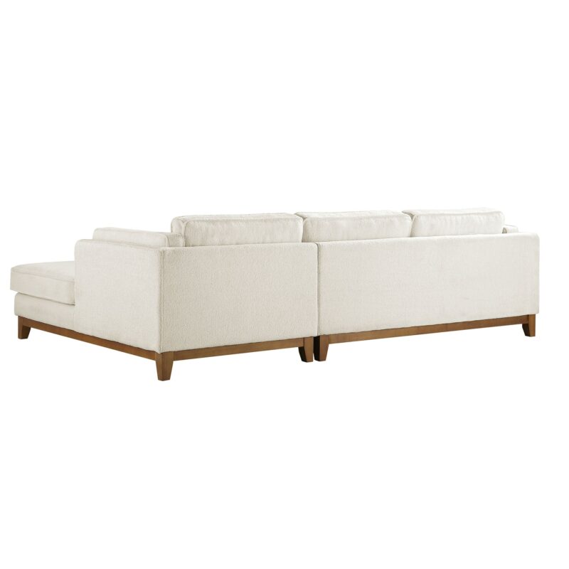 Dipley Beige Boucle Fabric Sofa, Grande Chaise Sofa Right Hand Facing - Image 11
