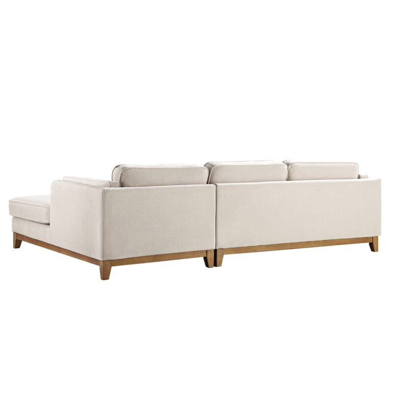 Dipley Champagne Velvet Sofa, Grande Chaise Sofa Right Hand Facing - Image 11