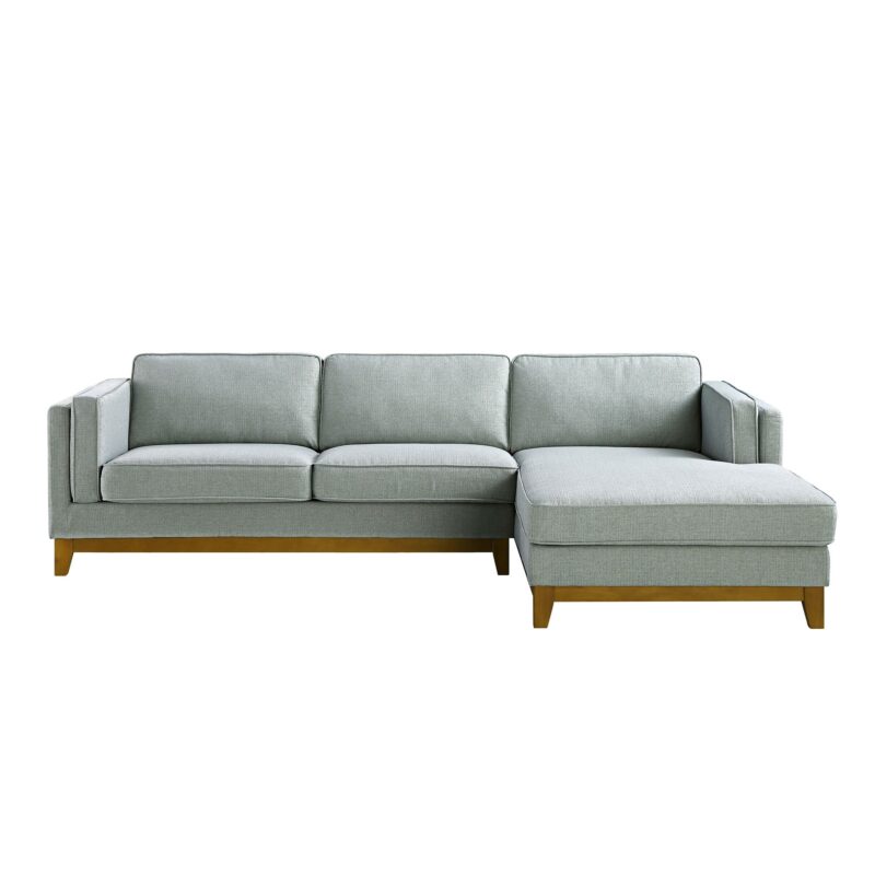 Dipley Sage Woven Fabric Sofa, Grande Chaise Sofa Right Hand Facing - Image 5