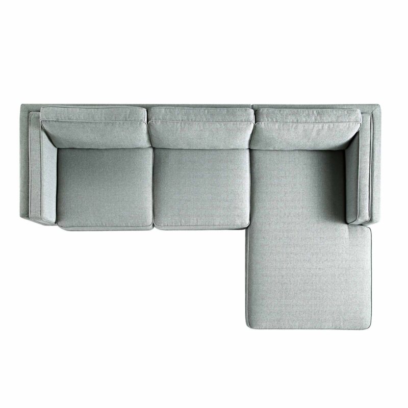 Dipley Sage Woven Fabric Sofa, Grande Chaise Sofa Right Hand Facing - Image 8