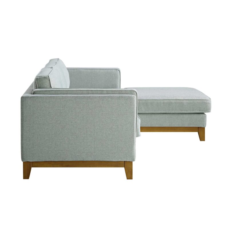 Dipley Sage Woven Fabric Sofa, Grande Chaise Sofa Right Hand Facing - Image 10