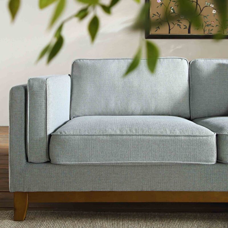 Dipley Sage Woven Fabric Sofa, Grande Chaise Sofa Right Hand Facing - Image 4