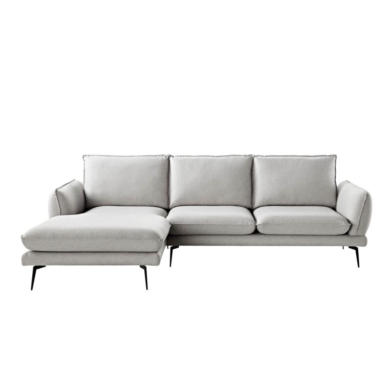 Obriel Grey Marl Fabric Sofa, Grande Chaise Sofa Left Hand Facing - Image 8
