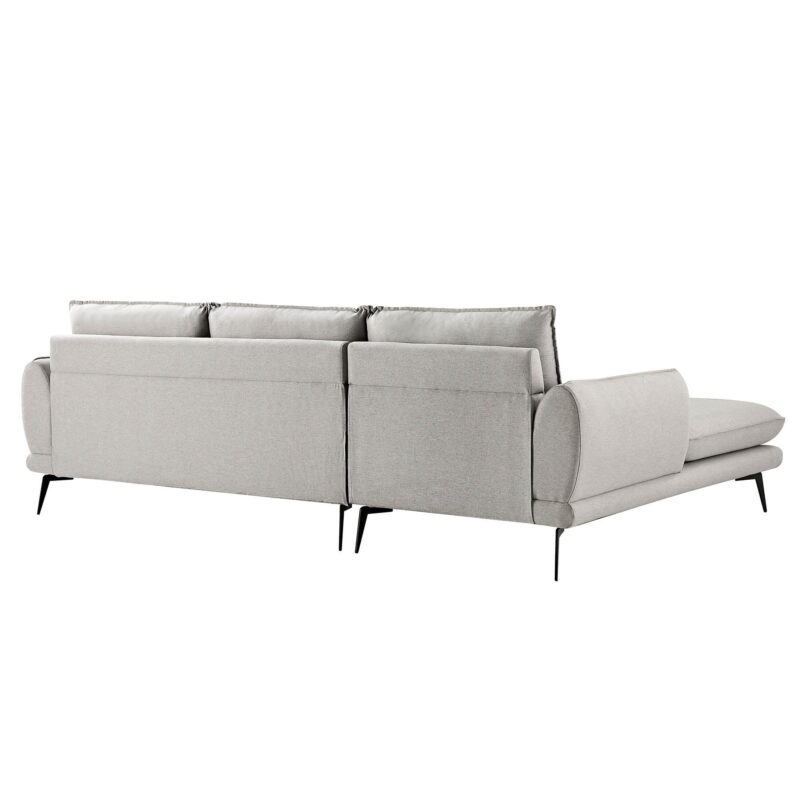 Obriel Grey Marl Fabric Sofa, Grande Chaise Sofa Left Hand Facing - Image 11
