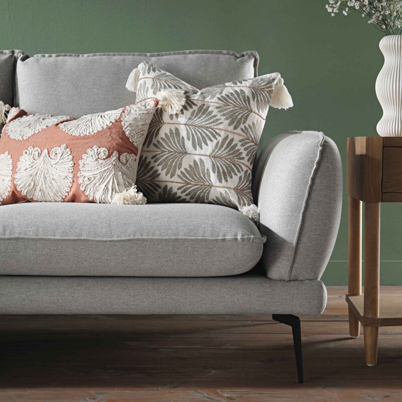 Obriel Grey Marl Fabric Sofa, Grande Chaise Sofa Left Hand Facing - Image 4