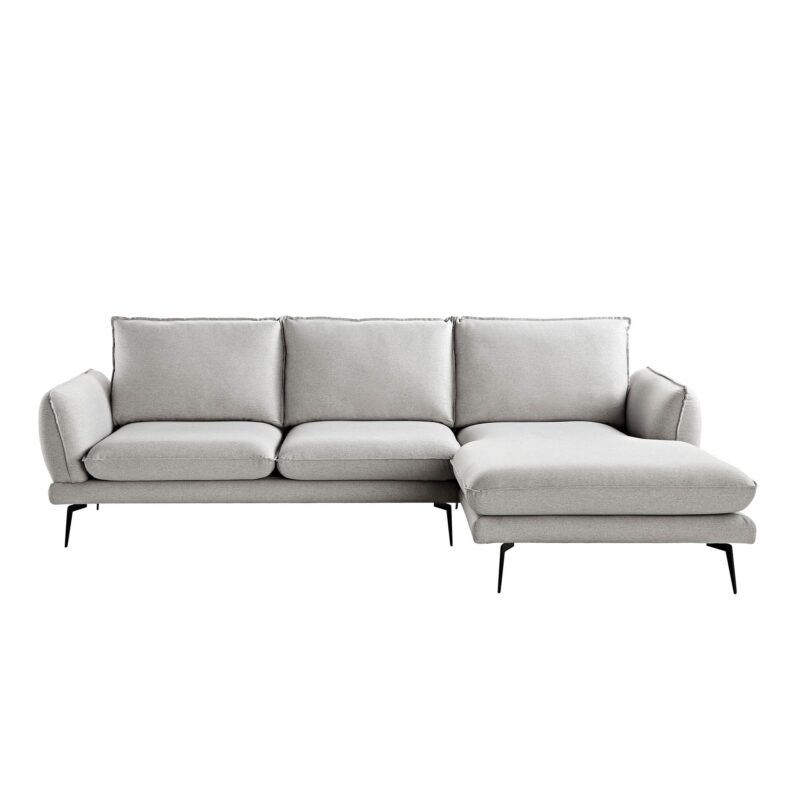Obriel Grey Marl Fabric Sofa, Grande Chaise Sofa Right Hand Facing - Image 6