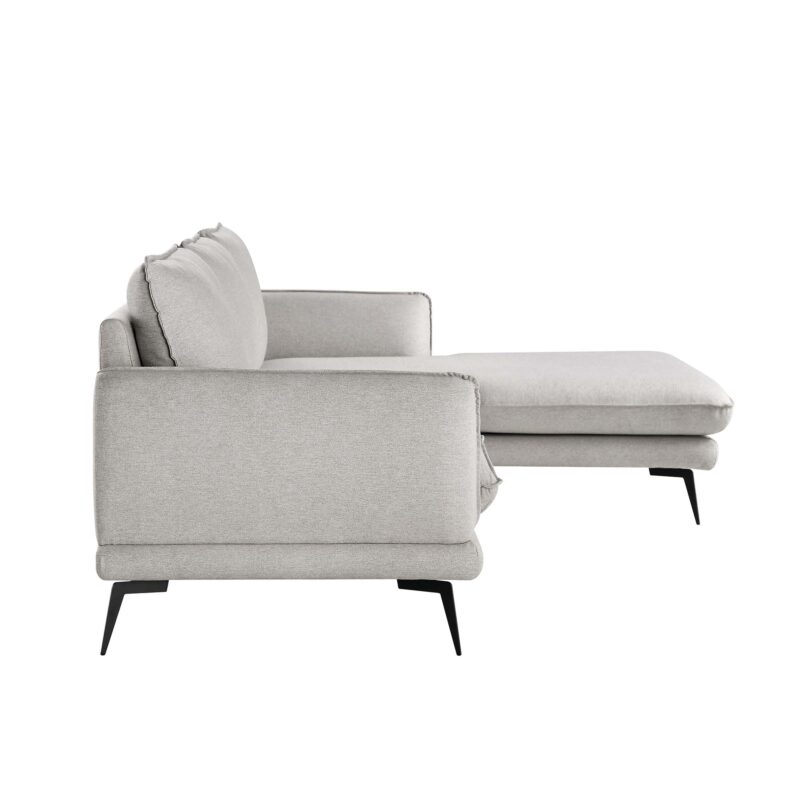 Obriel Grey Marl Fabric Sofa, Grande Chaise Sofa Right Hand Facing - Image 10