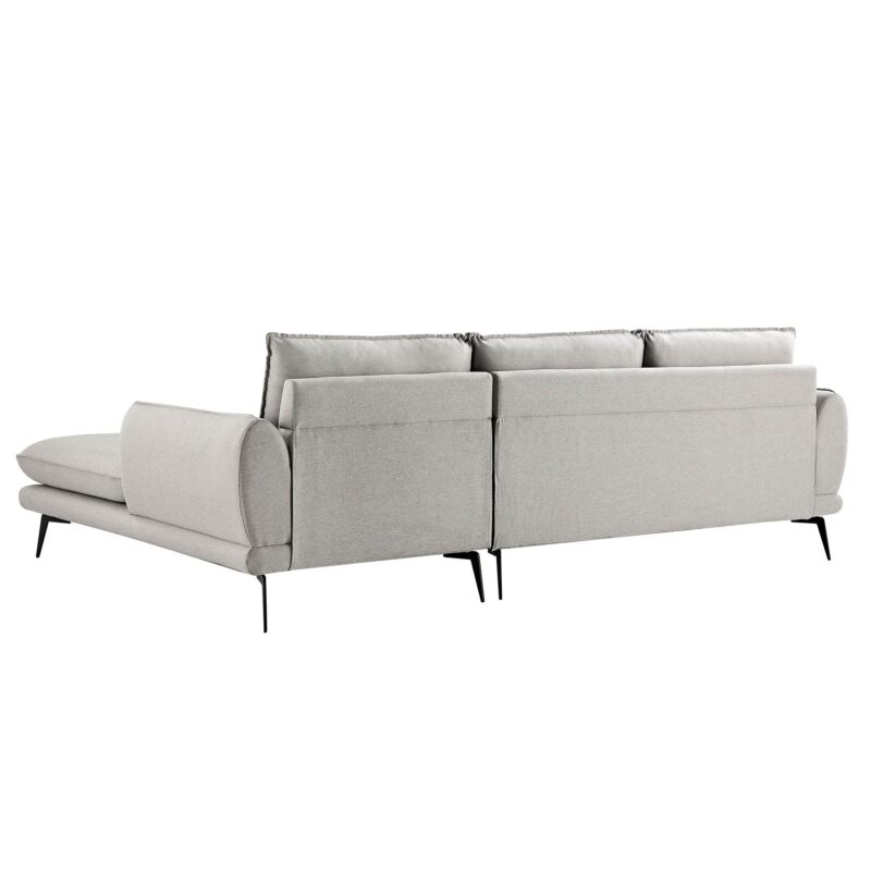 Obriel Grey Marl Fabric Sofa, Grande Chaise Sofa Right Hand Facing - Image 11