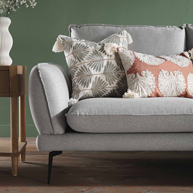 Obriel Grey Marl Fabric Sofa, Grande Chaise Sofa Right Hand Facing - Image 4
