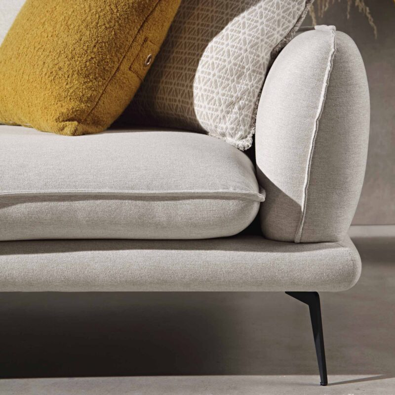 Obriel Oatmeal Fabric Sofa, Grande Chaise Sofa Left Hand Facing - Image 4