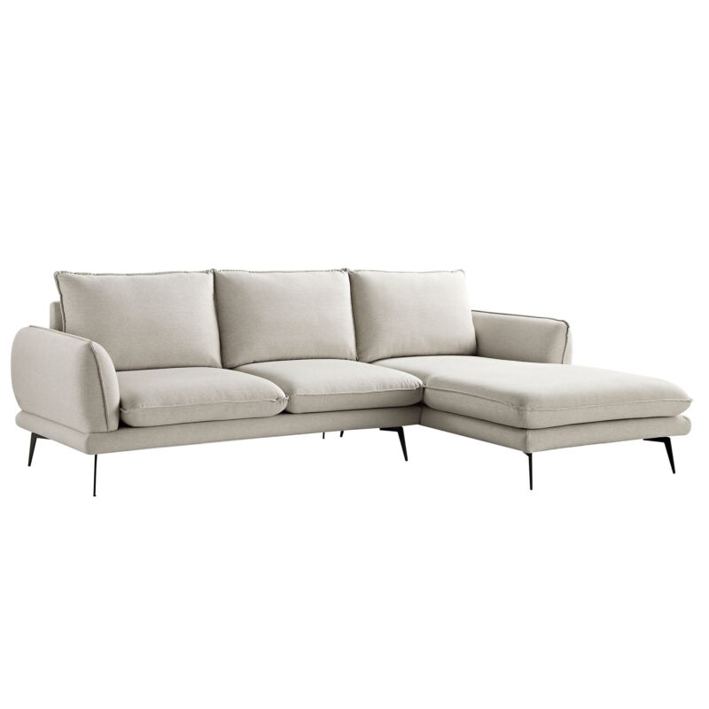 Obriel Oatmeal Fabric Sofa, Grande Chaise Sofa Right Hand Facing - Image 6