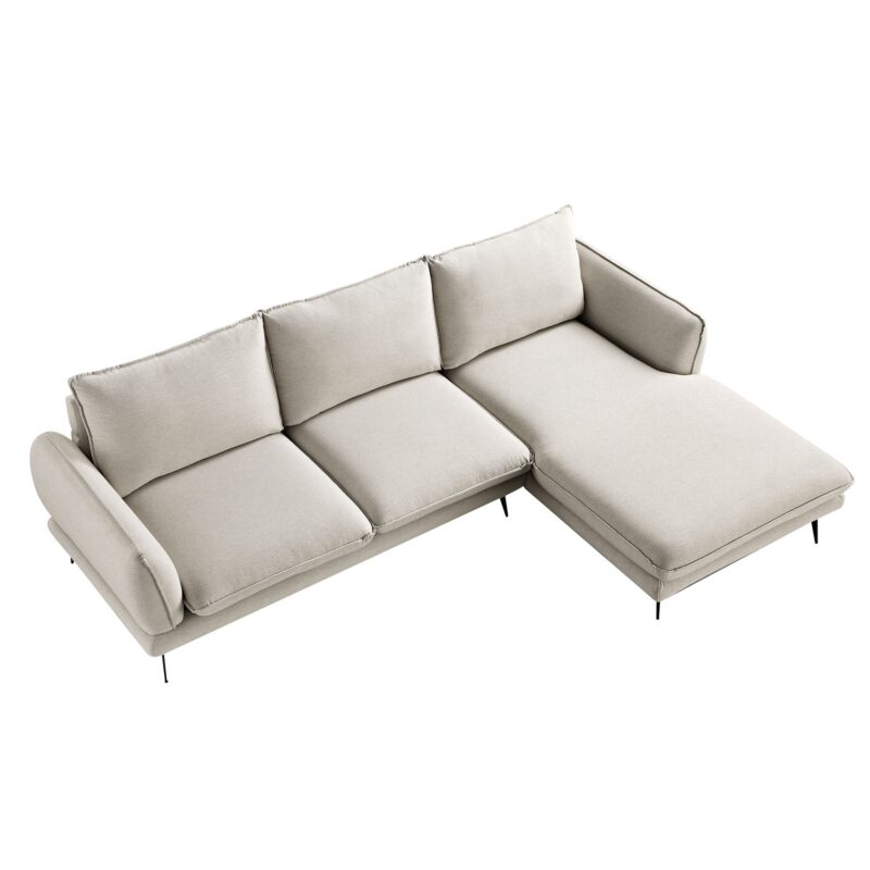 Obriel Oatmeal Fabric Sofa, Grande Chaise Sofa Right Hand Facing - Image 9
