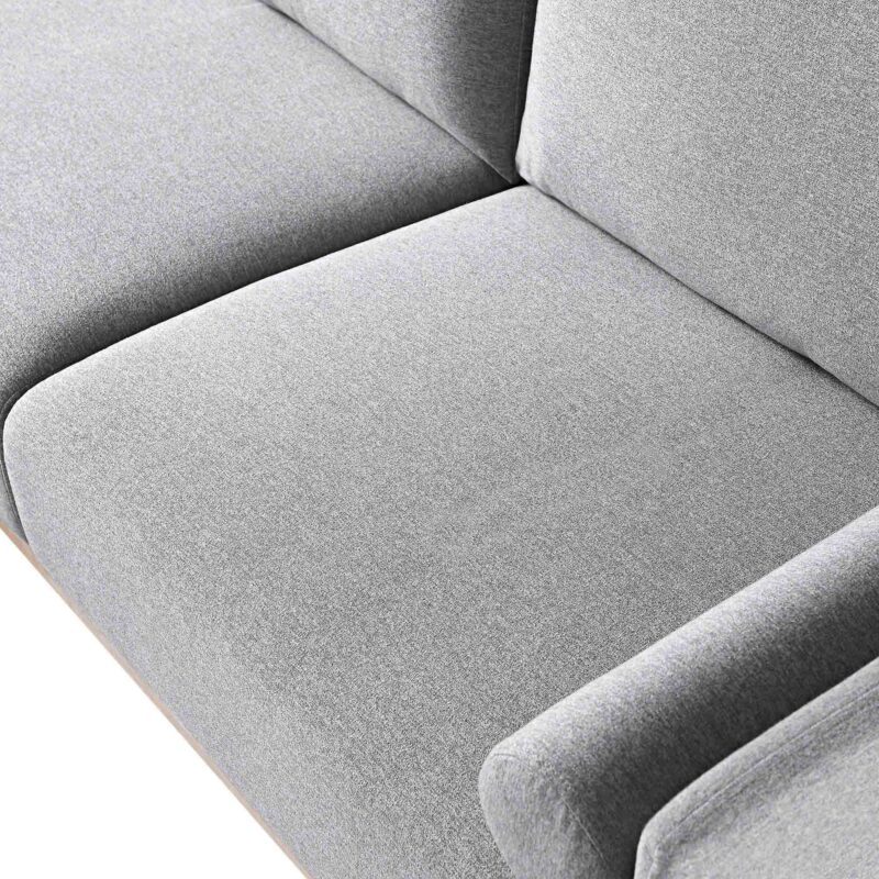Timber Grey Marl Fabric Sofa, Large 3-Seater Chaise Sofa Left Hand Facing - Image 12