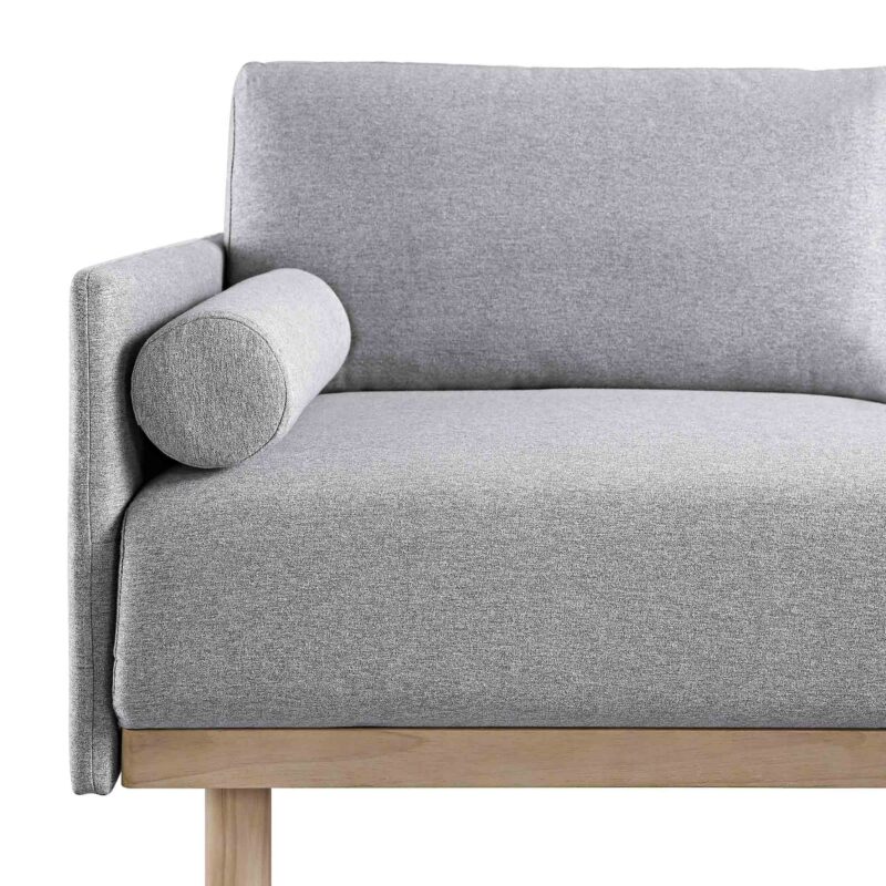 Timber Grey Marl Fabric Sofa, Large 3-Seater Chaise Sofa Right Hand Facing - Image 12
