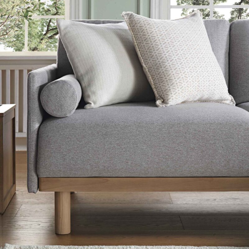 Timber Grey Marl Fabric Sofa, Large 3-Seater Chaise Sofa Right Hand Facing - Image 4