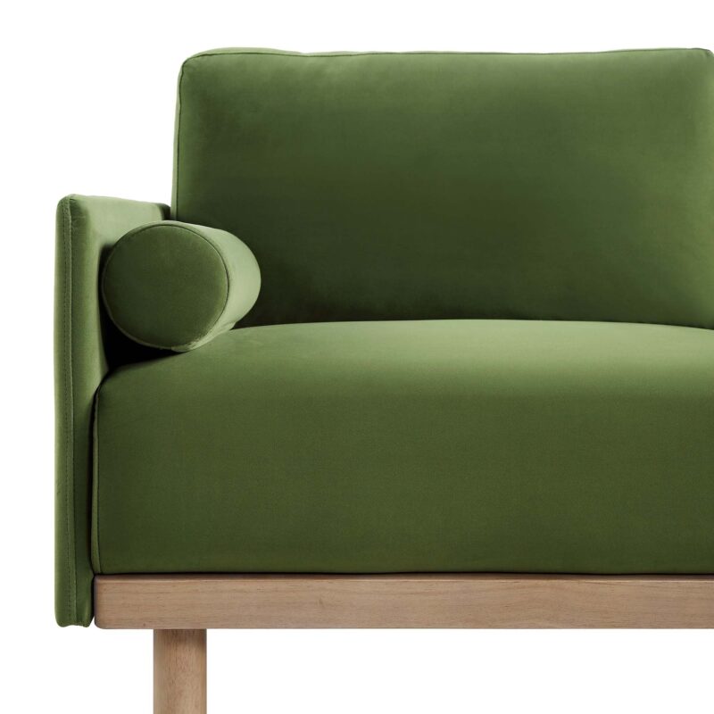 Timber Fern Green Velvet Sofa, Large 3-Seater Chaise Sofa Right Hand Facing - Image 12