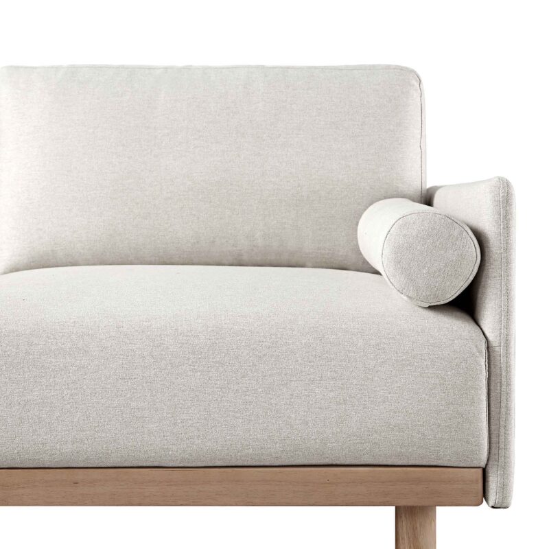 Timber Oatmeal Fabric Sofa, Large 3-Seater Chaise Sofa Left Hand Facing - Image 12