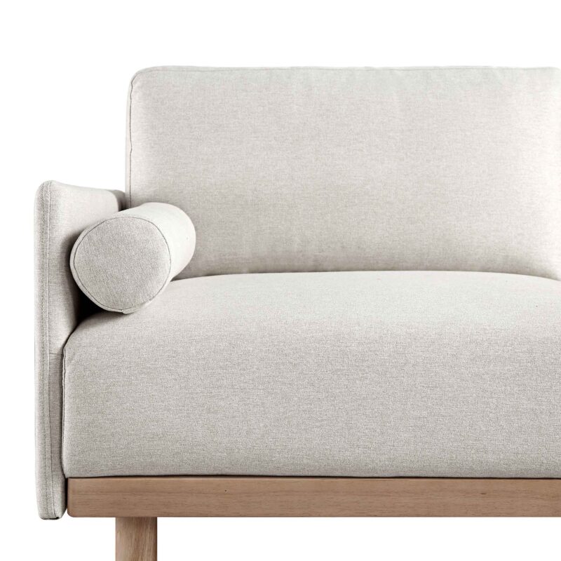 Timber Oatmeal Fabric Sofa, Large 3-Seater Chaise Sofa Right Hand Facing - Image 12