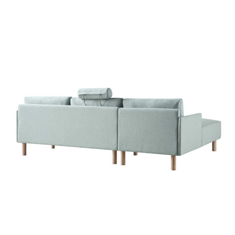 Timber Sage Green Fabric Sofa, Large 3-Seater Chaise Sofa Left Hand Facing - Image 10